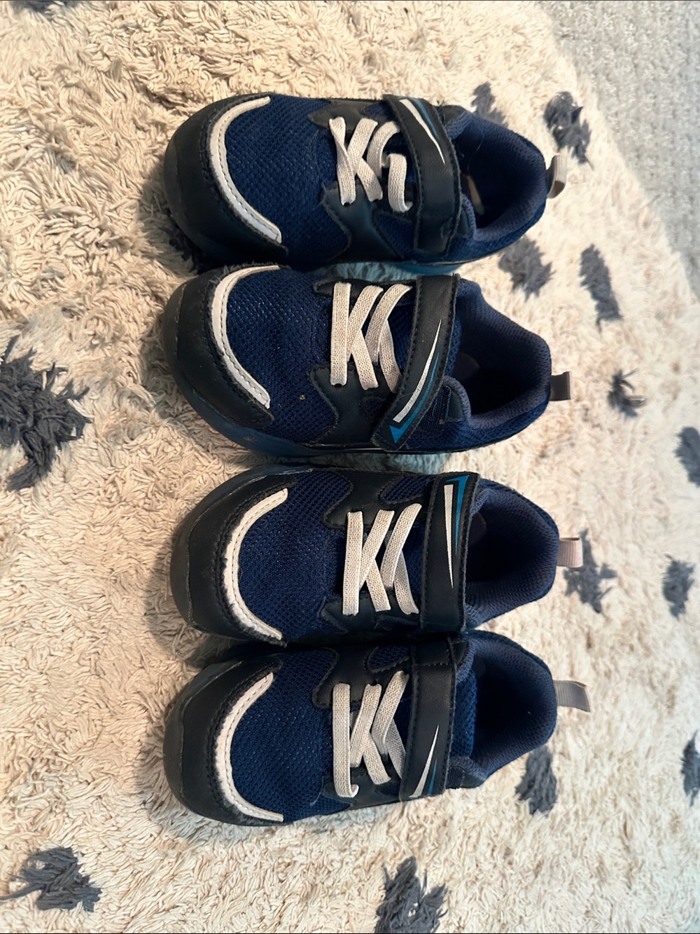 2 pairs of toddler light-up sneakers